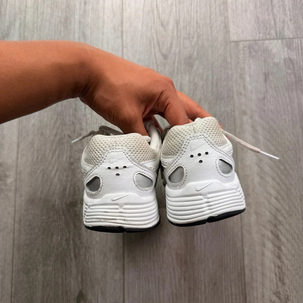 Nike P-6000 GS Youth 1Y White Silver Kids Running Shoes HV5064-003 Used